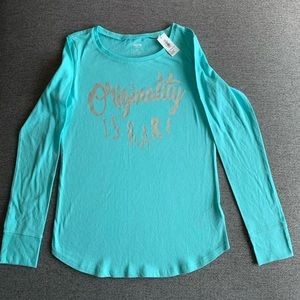 NWT Old Navy Girls size LG 10-12 long sleeve shirt